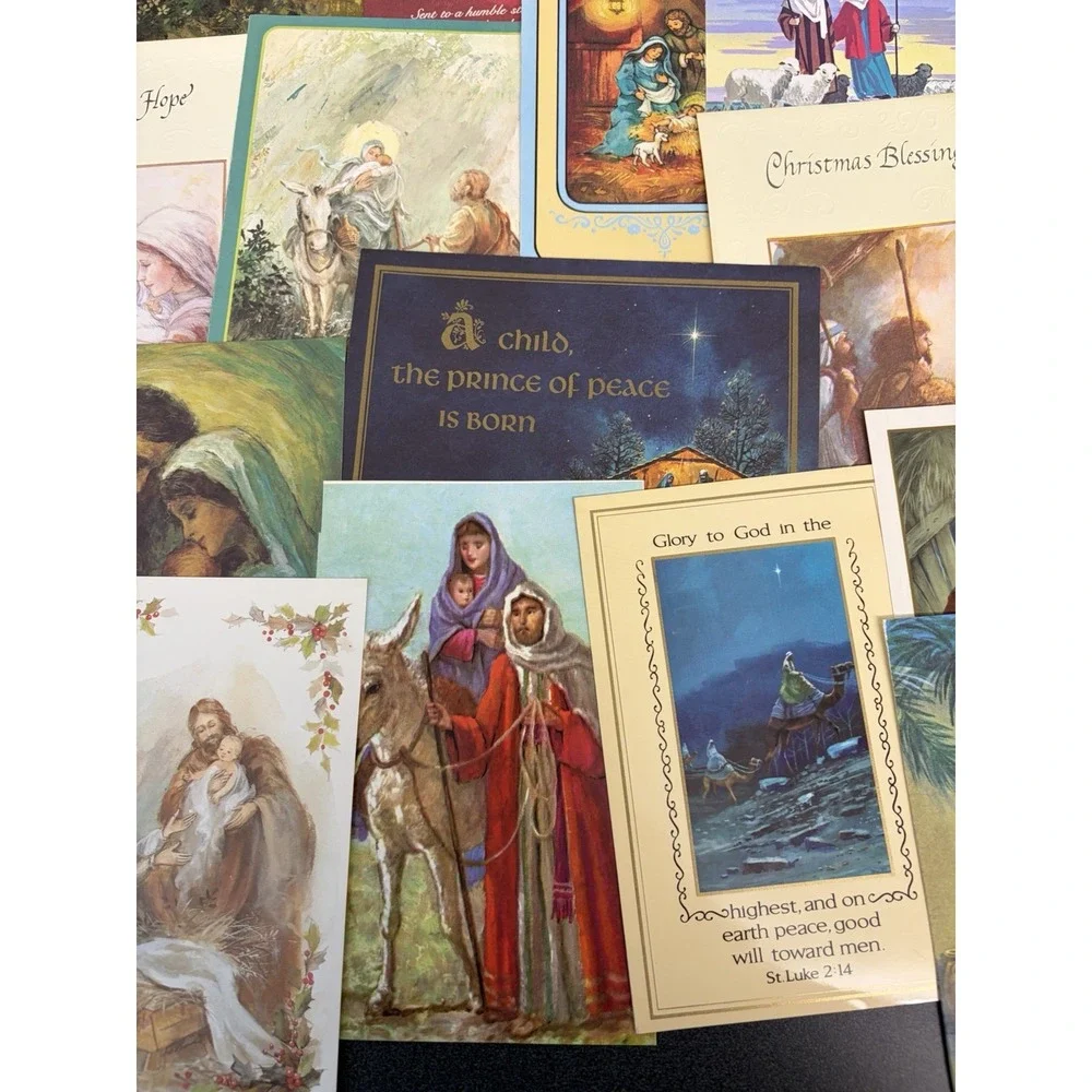 Vintage Christmas Cards Fronts ONLY for Scrapbooking Crafts Decoupage Lot of 50+